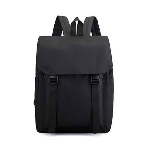  Minimalist Canvas Backpack with Flap Closure and Adjustable Straps